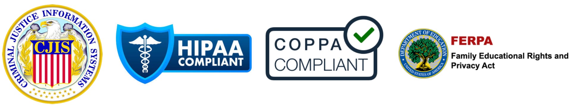 eBodyGuard is compliant with FBI CJIS, HIPAA, COPPA, and FERPA data regulations.